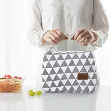 Треугольная модная сумка для обеда для женщин, детей, мужчин, изолированная холщовая коробка, сумка-тоут, Термосумка-холодильник, сумки для обеда пикника, сумка для еды G3088