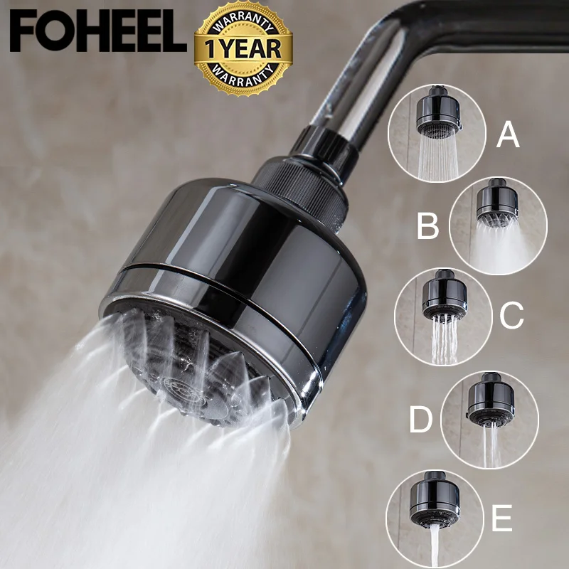 Pressurizado de Água economia de Função Cabeça de Chuveiro de Aspersão Foheel Multifunções Completa Rotating Top