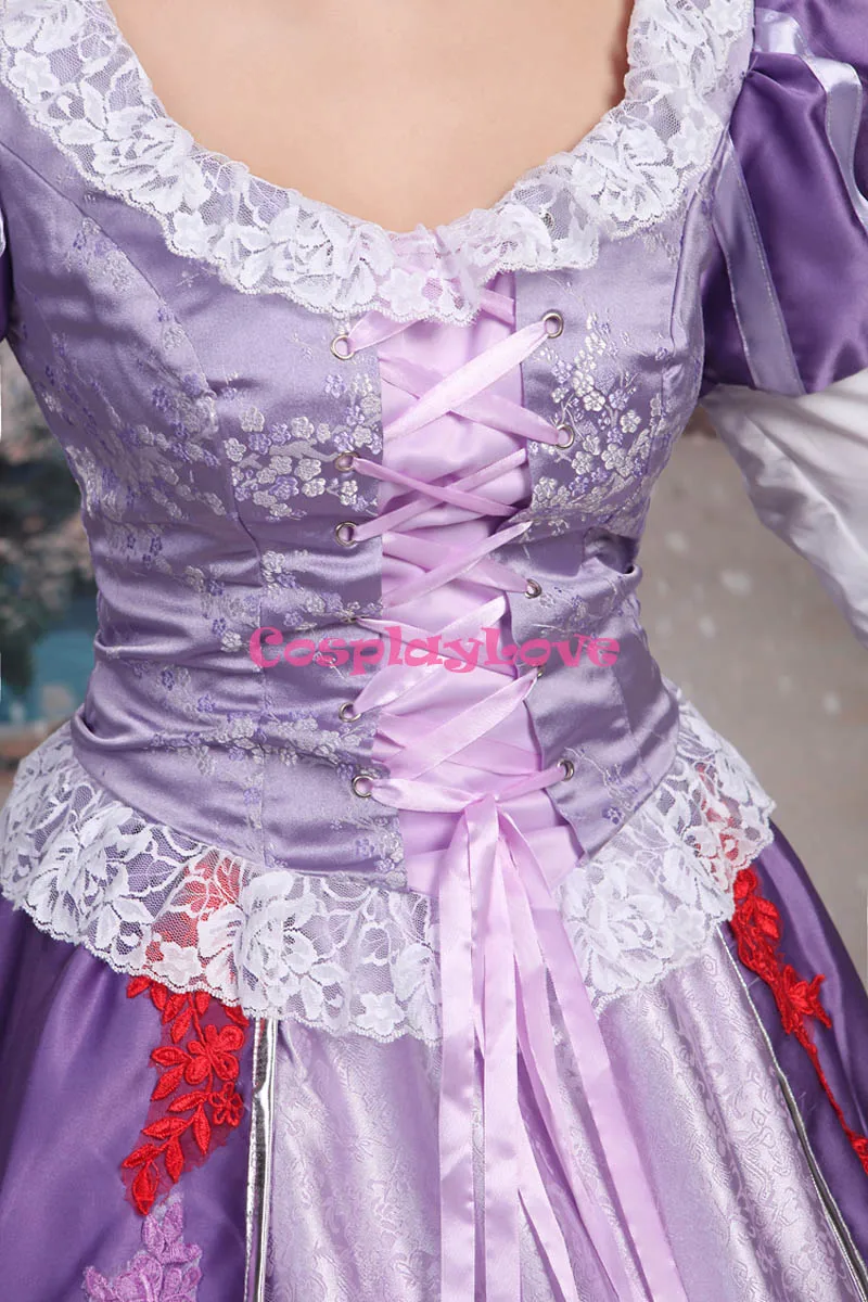CosplayLove Custom Made Tangled Rapunzel Princess Purple Dress Cosplay Costume For Halloween Christmas Party  (4)