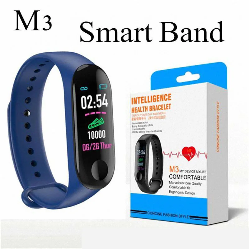 

Excellent M3 Smart Band Bracelet Heart Rate Watch Activity Fitness Tracker pulseira Relógios reloj inteligente For IOS Android