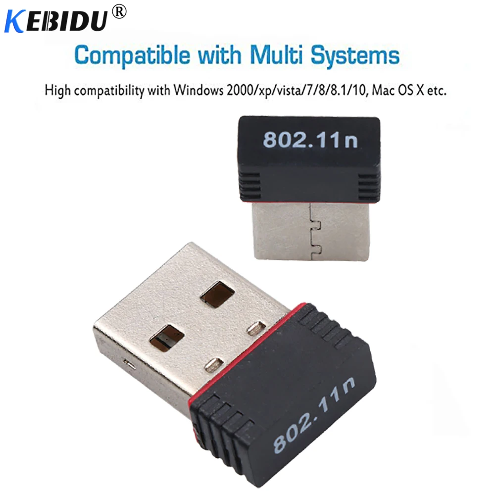 Kebidu Мини USB Сетевая LAN Карта 150 Мбит/с WiFi беспроводной адаптер 802,11 n/g/b MT7601 для телефона Ноутбук Pro Air Win Xp 7 ноутбук