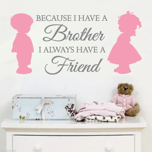 Up 2 Farben Brother Schwester Liebe Freunde Vinyl Zitate Wandtattoos