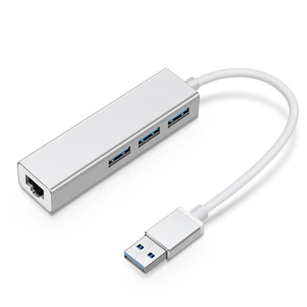 Лидер продаж, 3-Порты и разъёмы USB 3,0 концентратор с Ethernet usb-хаб, Sup Порты и разъёмы ing RJ45 10/100/1000 Мбит/с Ethernet сетевой usb-хаб совместима с iMac мА