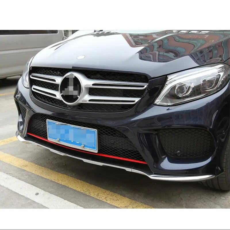 

For Mercedes Benz GLE Coupe W166 GLS Car Styling Front Bumper Bottom Mesh Grille Grill Lower Cover Trim Stainless Steel Sticker