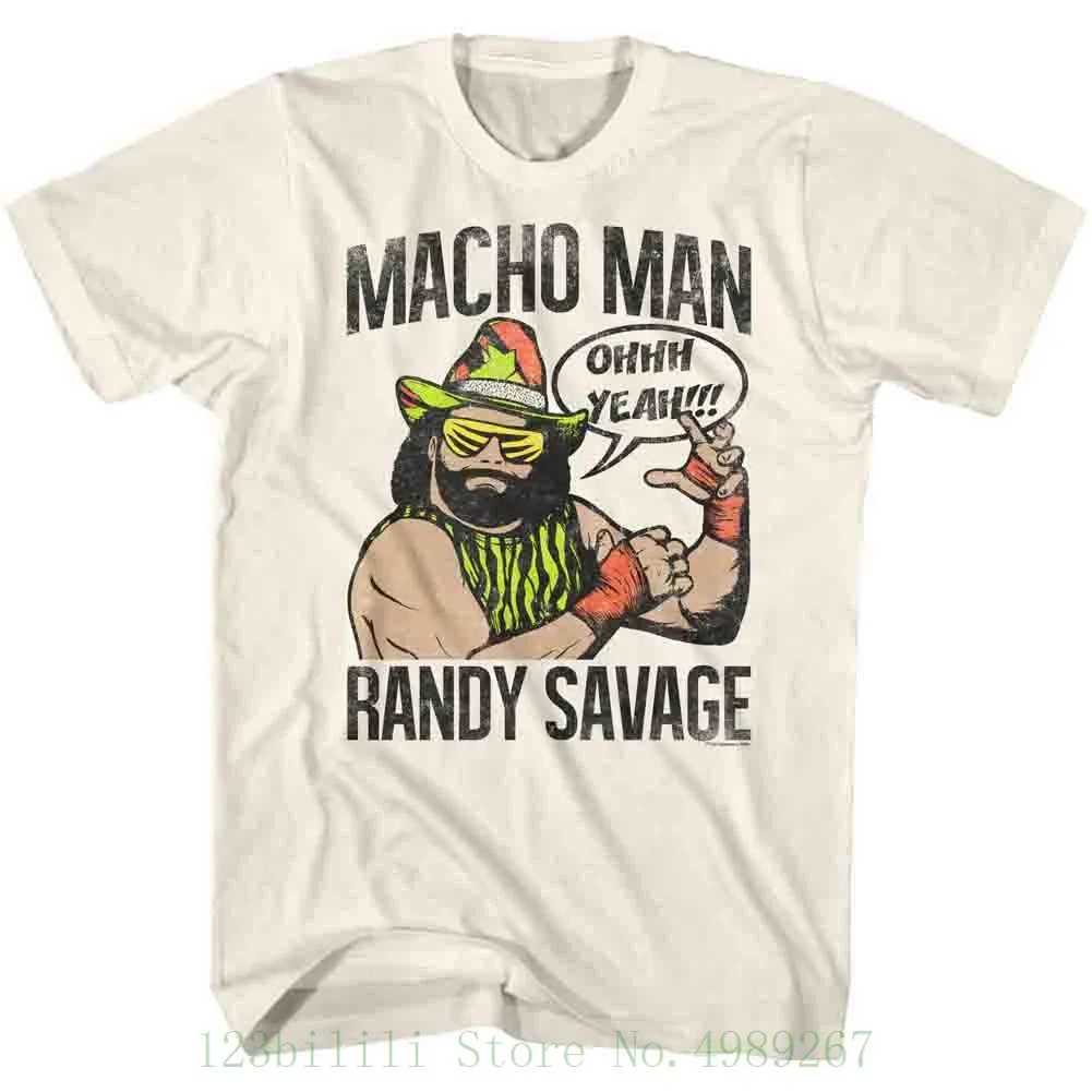 رجل مفتول العضلات راندي سافاج المصارعة T قميص 100% المرخصة وجميلة نعم أحجام Sm-5xl قمم س الرقبة القمصان رجل مفتول العضلات راندي سافاج المصارعة T قميص 100% المرخصة وجميلة نعم أحجام Sm-5xl قمم س الرقبة القمصان