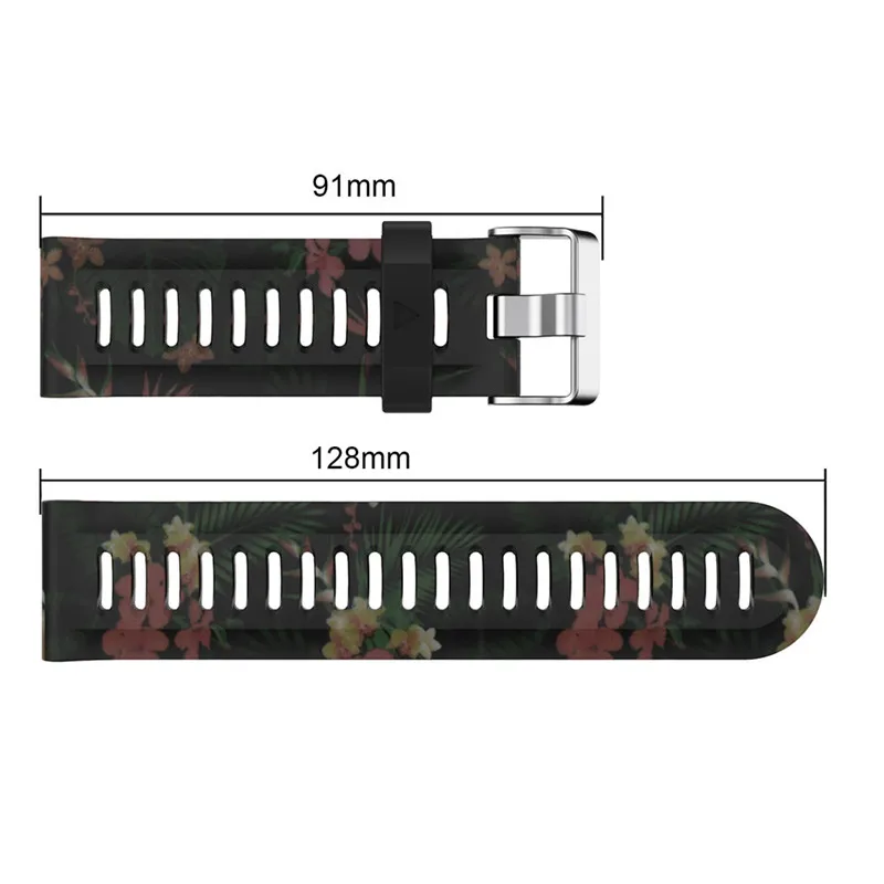 6 цветов браслет с металлической пряжкой для Garmin Fenix 3 HR Военный Зеленый Камуфляжный Печатный силиконовый спортивный ремешок для Fenix 5x