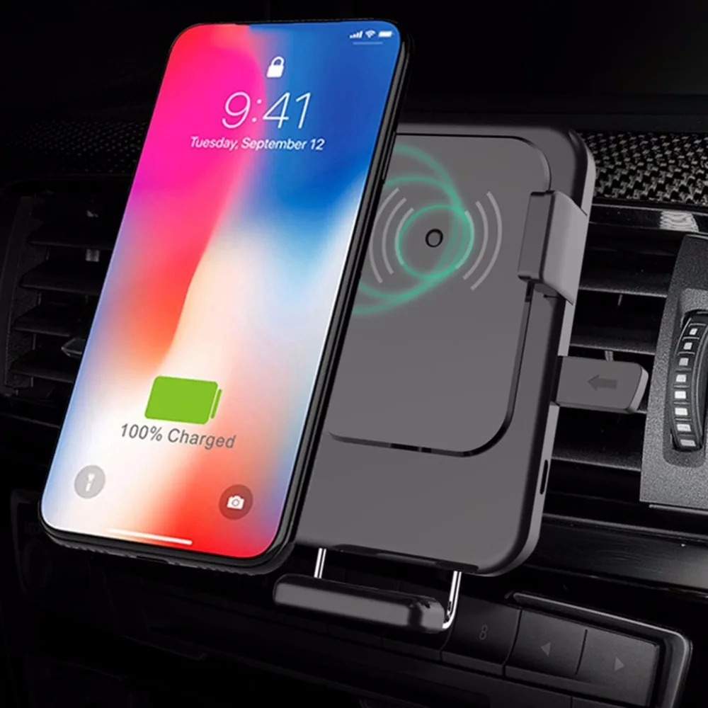 Qi Wireless Car Phone Charger 2 in 1 Dashboard Air Vent