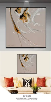 

Hand painted oil painting abstract modern high quality simple home decoration painting tropical fish original living room hotel