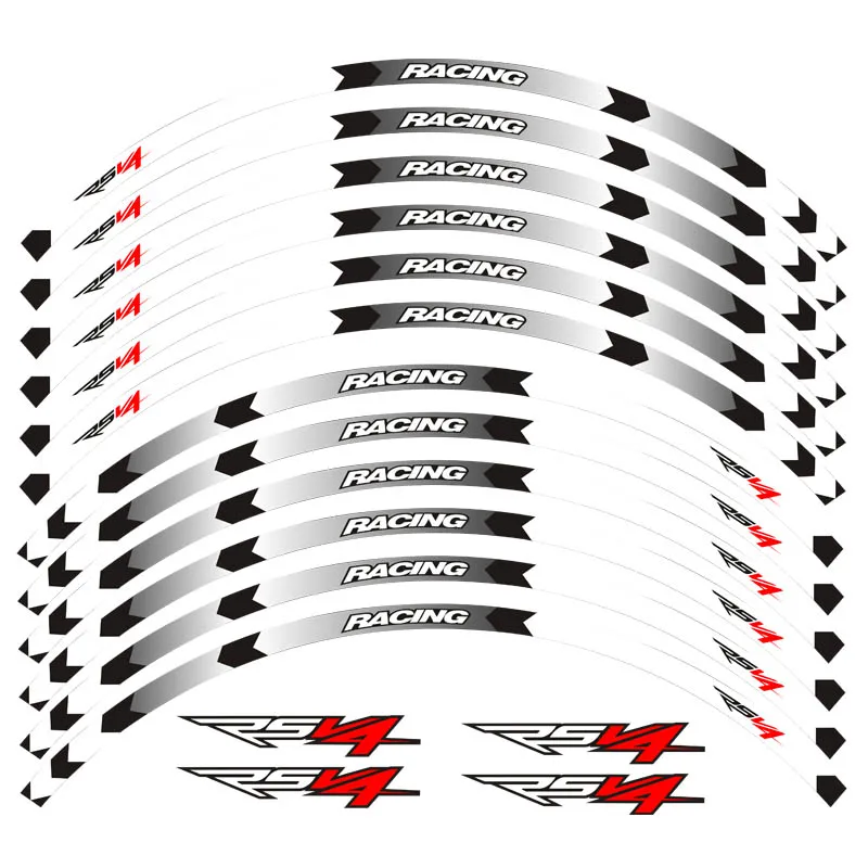 Новинка, высокое качество, 12 шт., подходят для мотоцикла, колеса, наклейка, полоса, светоотражающий обод для Aprilia RSV4 R/RR RSV4 RF RSV4 RFW MISANO RSV4
