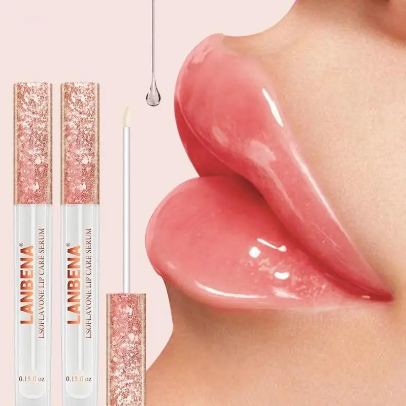 

LANBENA Lip Care Serum Lip Plumper Balm Hyaluronic Collagen Lip Mask Increase Moisturizing Elasticity Plumper Bioaqua Lipstick