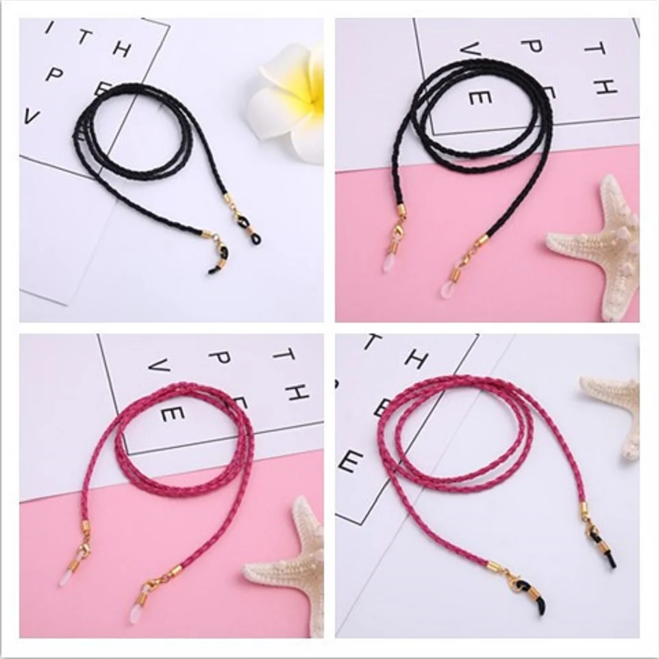 

Dawapara Fashion Sunglass accessories Reading Glasses Chain Leather Hand-woven Metal Sunglasses Holder