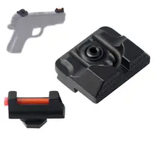 Военная техника для стандартных моделей Glock тактическое Оптическое волокно передний прицел/задний боевой Glock прицел принадлежности для пистолета Глок черный