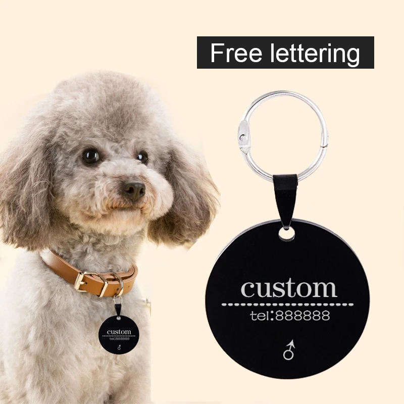 Customs Brand Stainless Steel Dog ID Tag Engraving Personalized Dog Cat