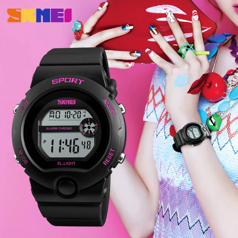 

Trendy Sports Brand SKMEI Women Shock Water Proof Digital Watch Chrono Alarm Clock Calendar Relogio Feminino Eletronic Watches