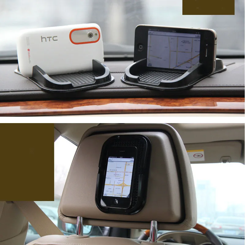 

2 in 1 Soft Silicone Car Phone Bracket GPS with Anti Slip Mat for Car Dashboard Sunglasses Coins Mobile Phone Holder Grip Mount