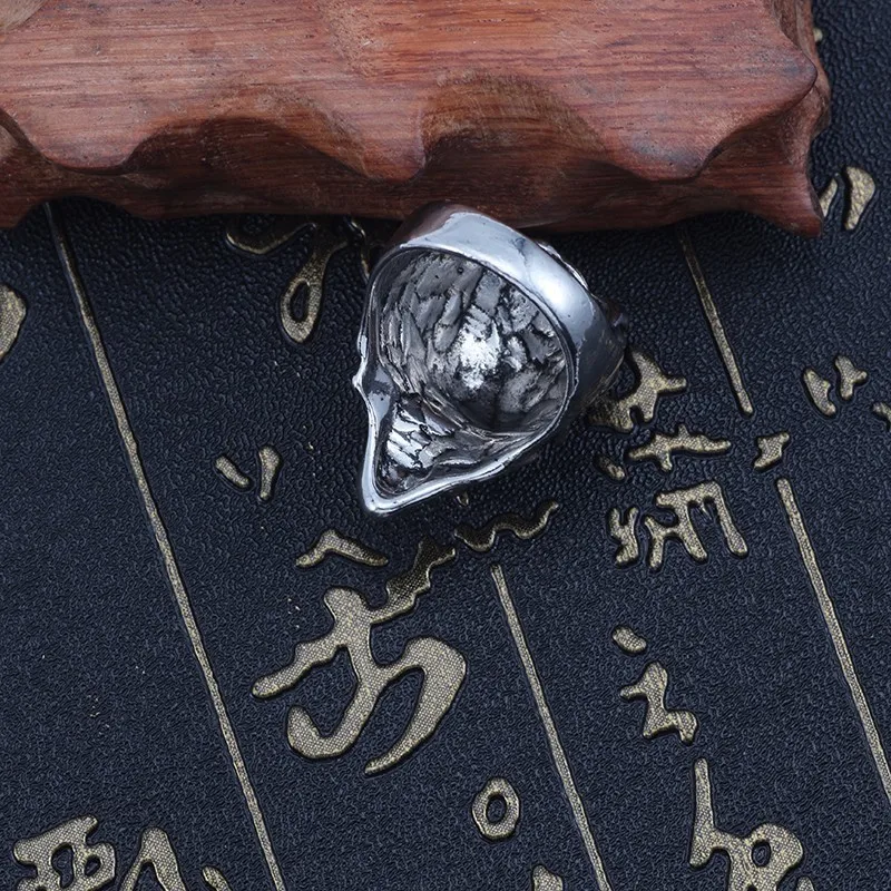 Vintage Silver Ring Hip Hop Lion Head Rings For Men Punk Gothic Animal Rings For Boys Unisex Finger Ring Mens Jewelry Xmas Gift