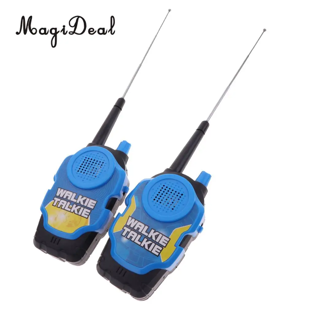 2Pcs Electronic Walkie Talkie Toy Portable Two-Way Radio Interphone Pretend Play Phone Game Outdoor Communication Toys Kids Gift