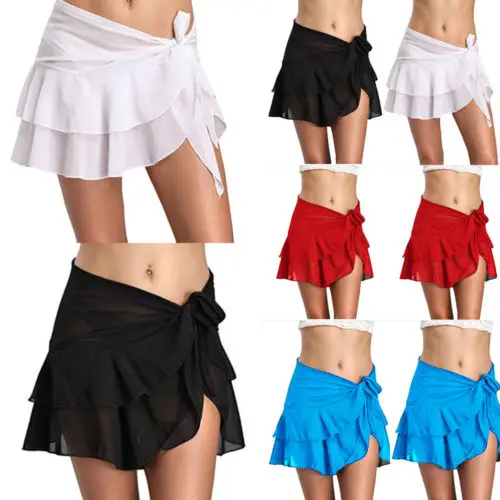 Buy New Women Mesh Voile Mini Skirt 2018 Summer Solid