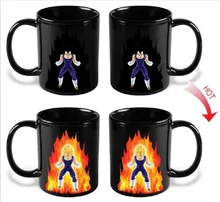 Dragon Ball Z Vegeta Kaffeetasse Tasse Wärmeempfindlichen Farbwechsel Tee Milch Copo Keramik Temperatur Sensing Geburtstagsgeschenk