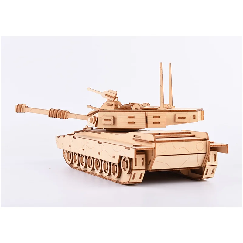 3D DIY деревянная игрушка пазл Военная серия M1 основной боевой танк модель