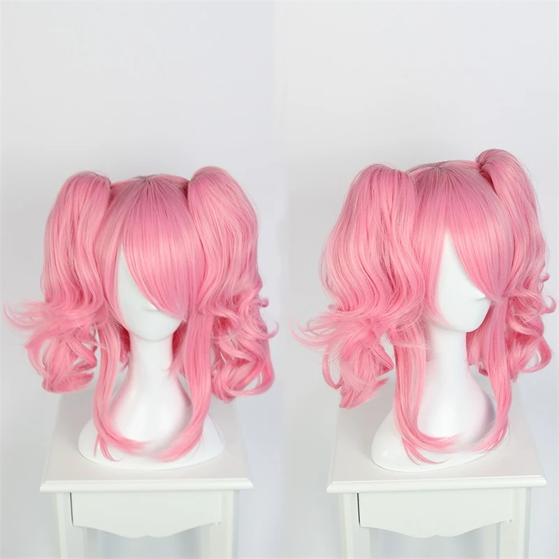 

Lolita Pink 30cm Medium Anime Lady Cosplay Party Synthetic Wig + 2 Curly Ponytails H75029A
