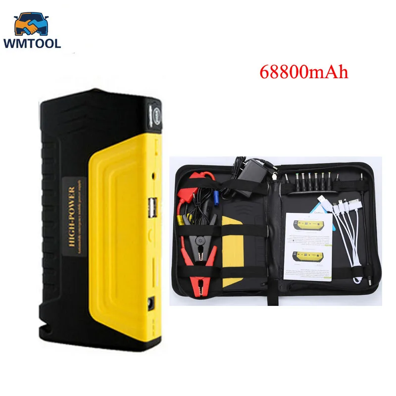 

Starting Device 68800mAh Car Jump Starter 12V Multi-function Car Jump Starter Charger Portable Charger Mobile Phone Power Bank