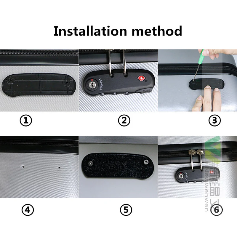Алюминиевая рама таможня TSA тележка блокировка паролем часть фиксированный замок замена ручной работы Чемодан кодовый замок K001