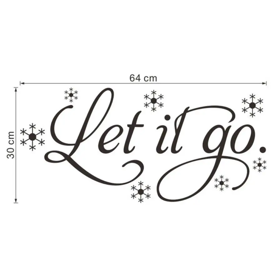 Home Decor New Let It Go Kid's Room Snow Vinyl Frozen Wall Sticker Home Wall Words Decor wall sticker Home Deco mirror AU3