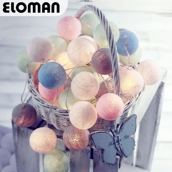 

ELOMAN 2 meters super lovely ball led string wedding baby shower birthday party coffe bar decorations