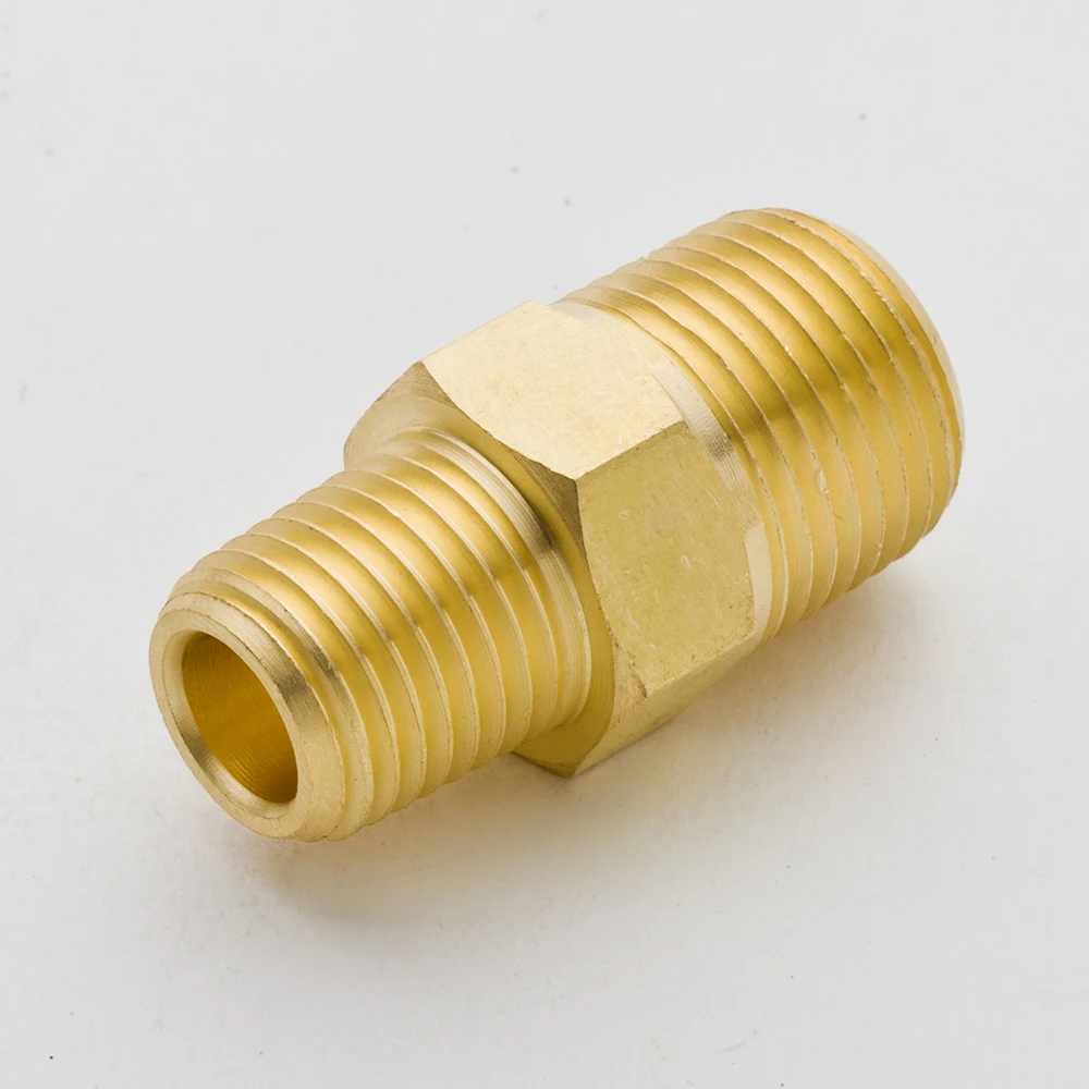1/8" x 1/4" NPT machined Male Brass Hex Nipple Reducer pipe fitting FA214 50 