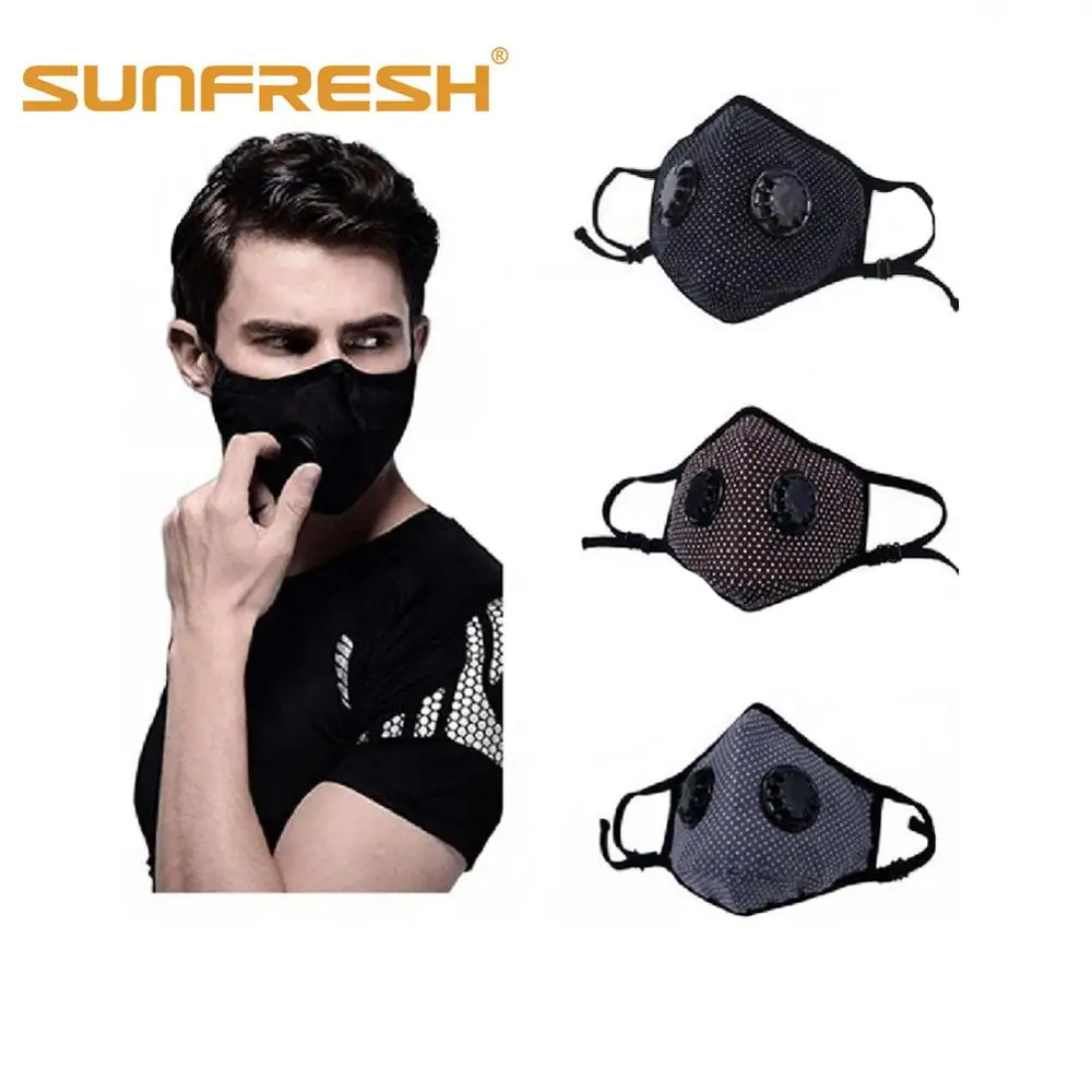 

PM2.5 Cotton custom Anti Haze Anti-dust mouth Mask air filter Breath Valve Activated Carbon Filter Respirator Mouth-muffle Mask