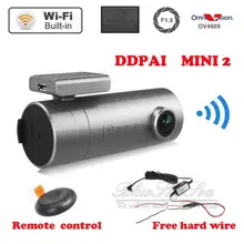 Free shipping Mini 2 1440P HD WIFI Car Dash cam DVR 140 Degree for Iphone Android