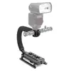 C Type Monopod Handheld Camera Stabilizer Holder Grip Flash Bracket Mount Adapter Three Hot Shoe For Dslr Slr ► Photo 2/6