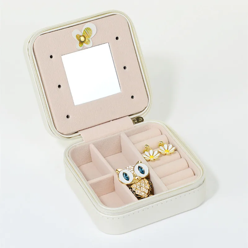 Jewelry Packaging Box Casket Box For Exquisite Makeup Case Cosmetics Beauty Organizer Container Boxes Graduation Birthday Gift