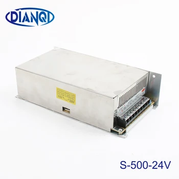 

led power supply switch 500W24v 20A ac dc converter input 110v S-500w 24v variable dc voltage regulator led driver,S-500-24