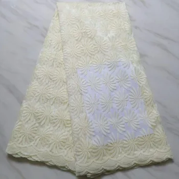 

High quality african cord lace fabric, chemical lace water soluble guipure lace fabric Milky white african lace fabric fashion(2