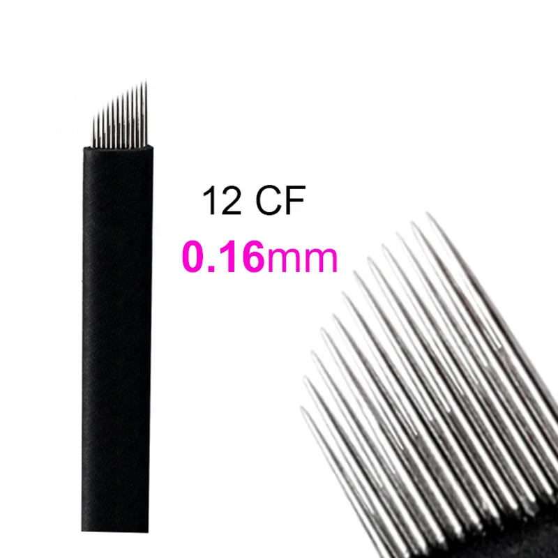 Иглы для тату Nano Black 0 16 мм Flex 12U 14U 16U 18U 21U микроблейдинг ИГЛЫ Перманентный макияж