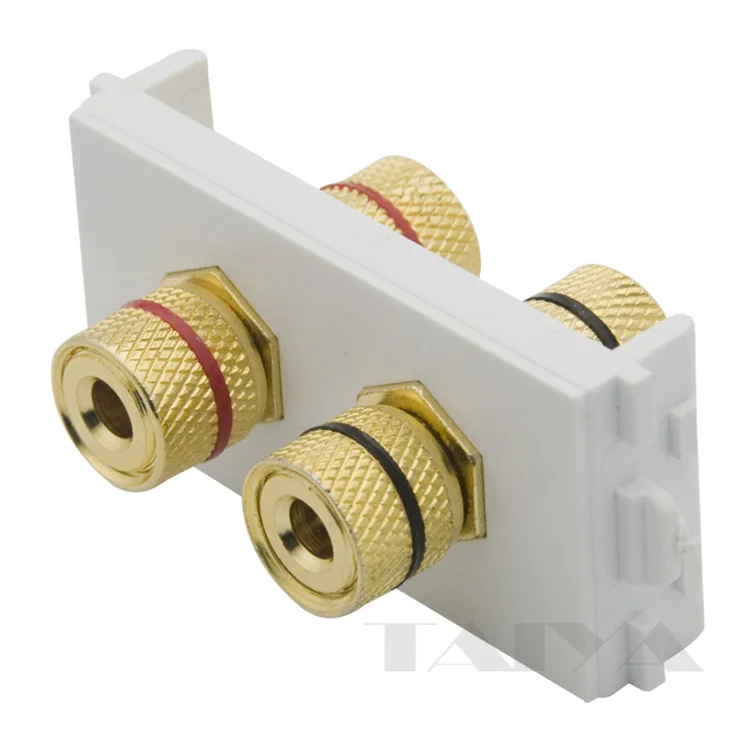 

Banana sound box Wall Plate Speaker Wall Plate female to female with golden plate