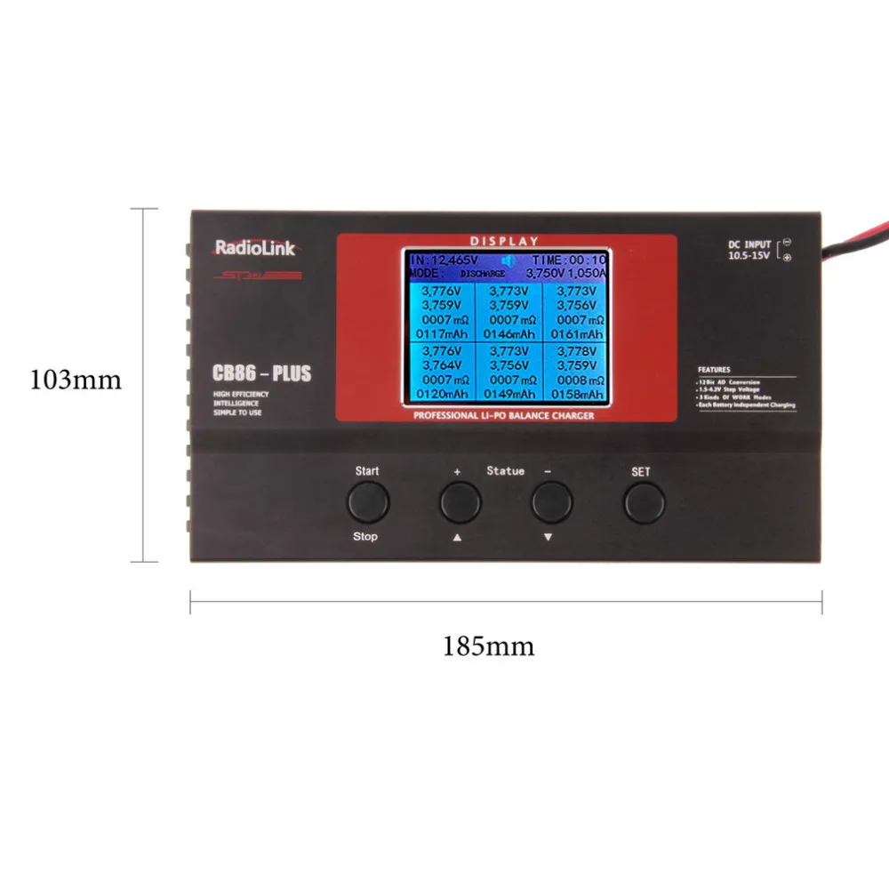 1 шт. радиолинкное зарядное устройство CB86 Plus для 8 шт. 2-6S Lipo батарея одновременно профессиональная для RC Lipo батарея