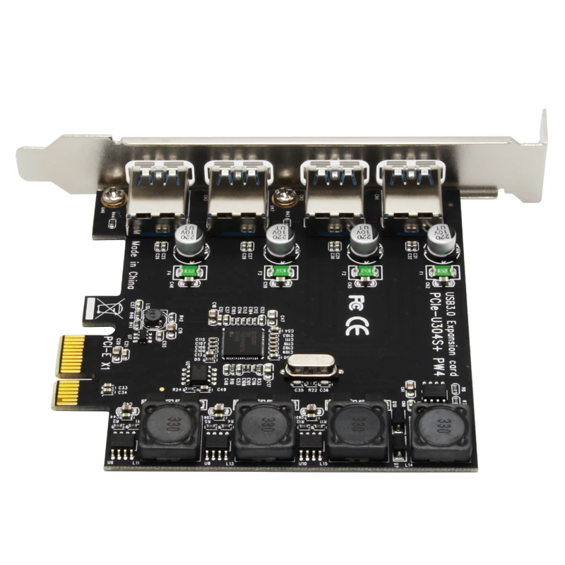 Adaptador de Placa de Expansão Usb 3.0 Portas 5gbps Pci-e Pci Express Pcie x1 x4 x8 X16 Port para Win 10 Cartões para acréscimos - Imagem 3