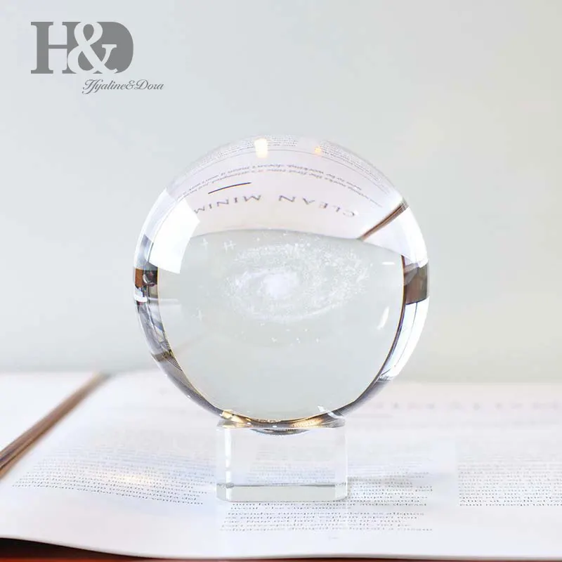 H & D подарок для папы 80 мм Galaxy Paperweight фэн шуй Кристальный шар домашнего офиса