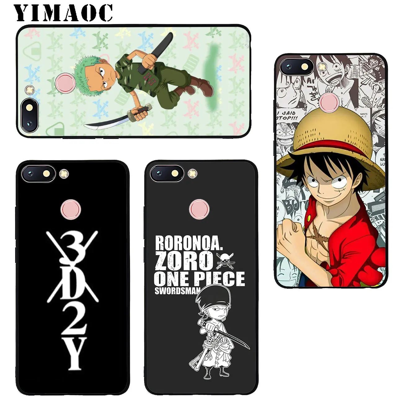 YIMAOC ZORO One Piece Monkey D Luffy Мягкий силиконовый чехол для телефона Xiaomi MI 10 9 9T CC9 CC9E A3 Pro 8 SE A2