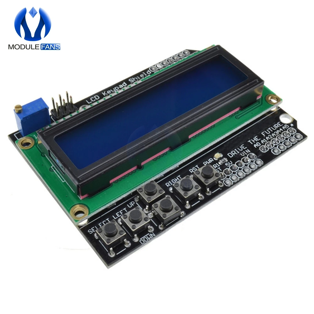 Экран клавиатуры для Arduino 1602 ЖК дисплей ATMEGA328 ATMEGA2560 Raspberry Pi UNO R3 синий экран модуль