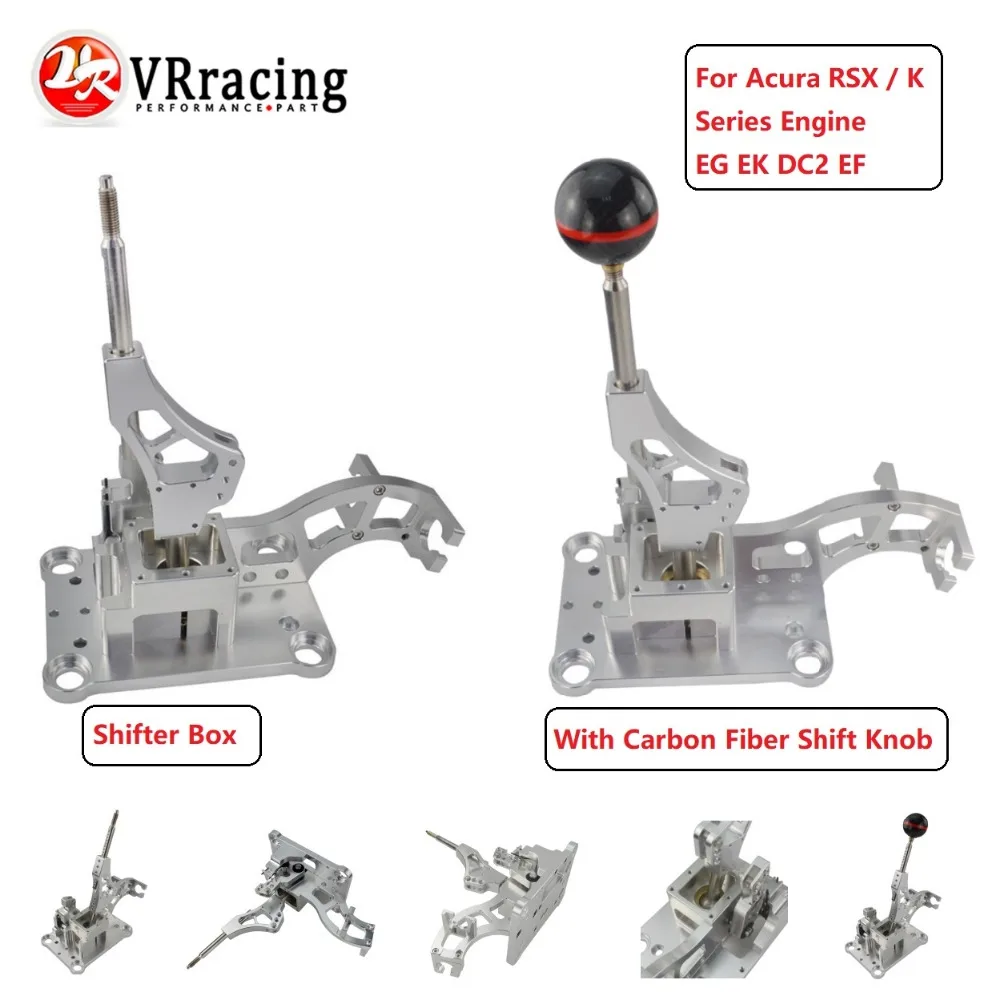 

VR - Billet Aluminum Shifter Box w/ or w/o Carbon Fiber Gear Shifter Shift Knob For Acura RSX / K series engine EG EK DC2 EF