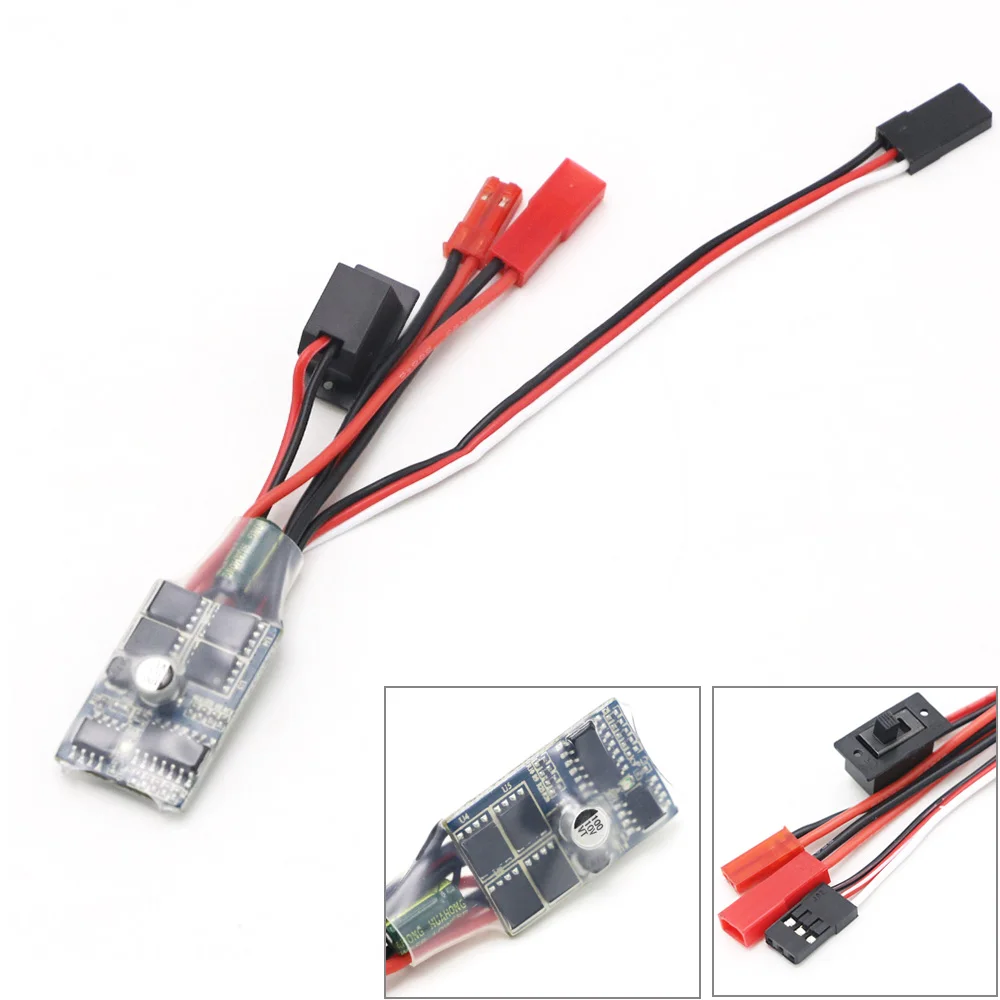 

RC Car Brake 30A Brushed ESC Two Way Motor Speed Controller For 1/16 1/18 1/24 Car Boat Tank