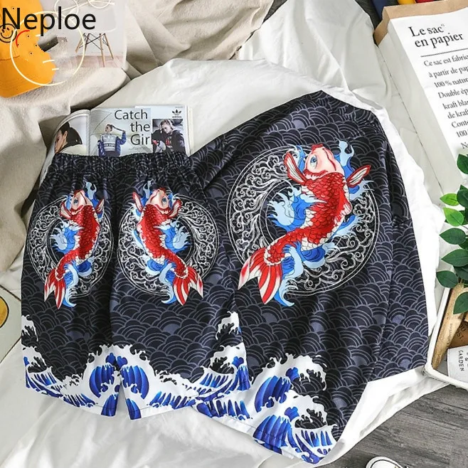 

Neploe Wave Goldfish Printed Japanese Chimono 2019 Summer Kimono Robe Cardigan Women Men Causal Suncreeen Jacket 53090