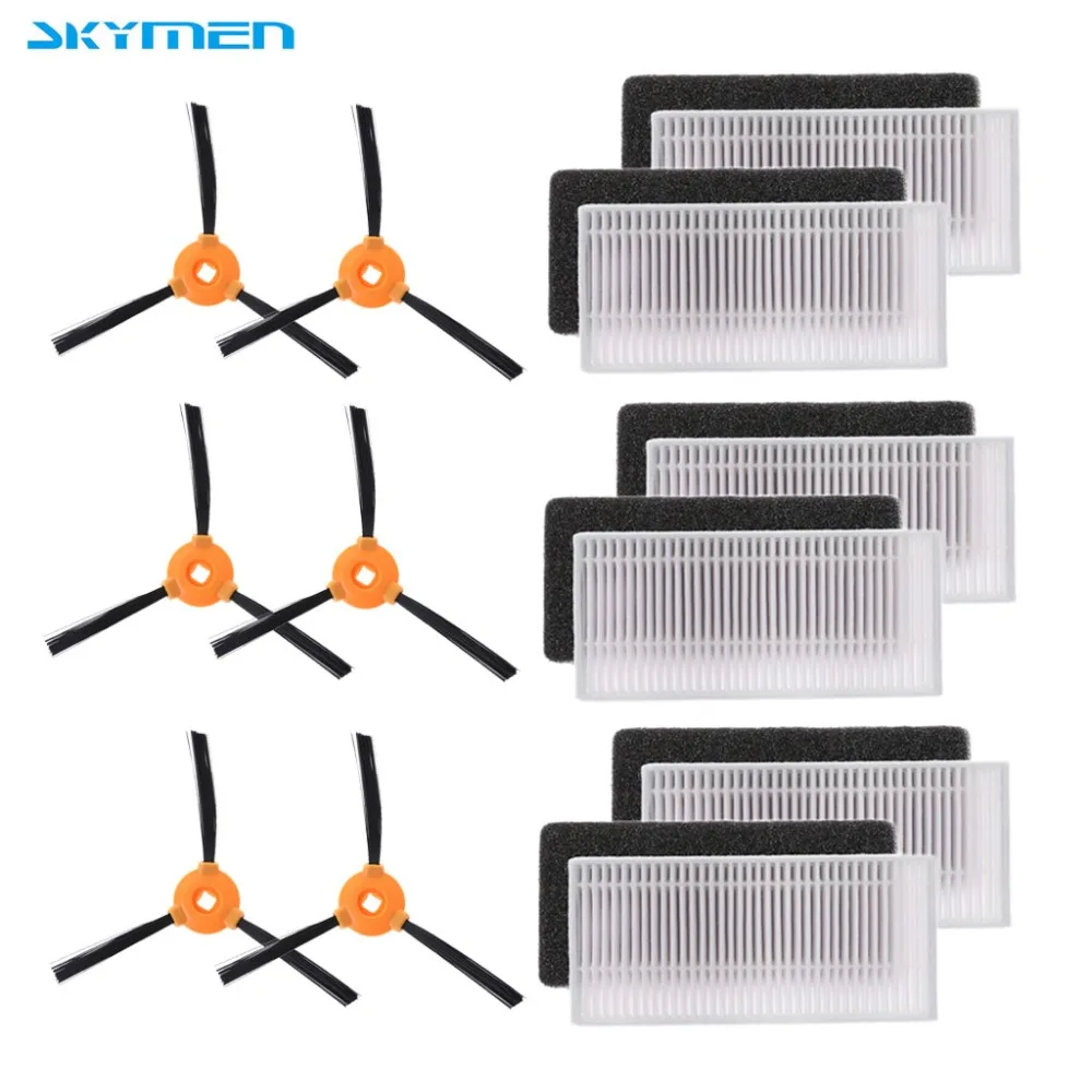 

SKYMEN Vacuum Cleaner Cleaning Replacement Parts Filters Side Brushes (Pack Of 18) For Ecovacs Deebot N79 DEEBOT N79S
