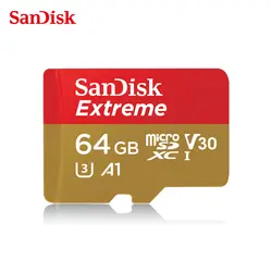 Оригинальный SanDisk micro sd 64 ГБ карты памяти Microsdxc U3 A1 C10 100 МБ/с. 4 К TF Trans Flash картао де memoria tarjeta micro sd 64 ГБ