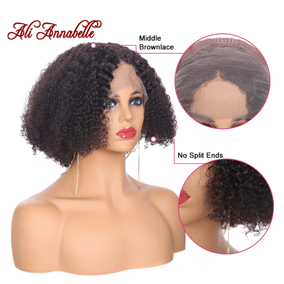 Бразильские короткие вьющиеся волосы на кружеве, человеческие волосы, парики, предварительно выщипанные с детскими волосами, 13*5, парики на кружеве для черных женщин, волосы remy