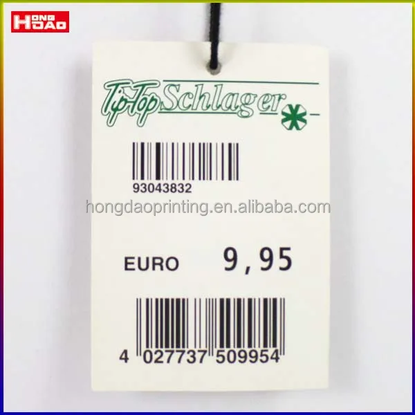 sample price tag